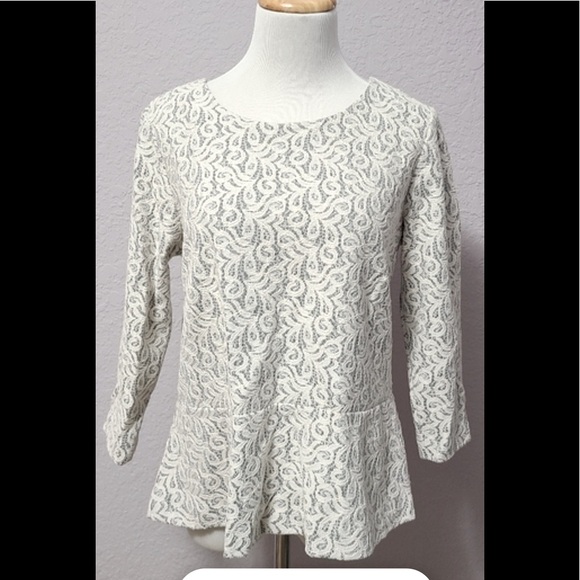 J. CREW lace peplum top - Picture 2 of 9